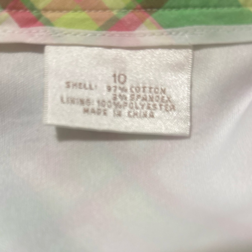 EP Pro Plaid Golf Skort Size 10 Preppy Country Club Pink Green - Picture 9 of 10